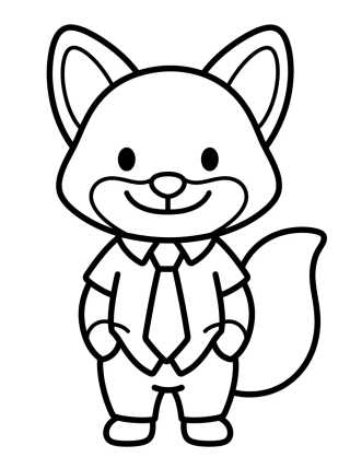 Nick Wilde Sorridente para colorir Desenho de Nick Wilde Sorridente para colorir e imprimir grátis
